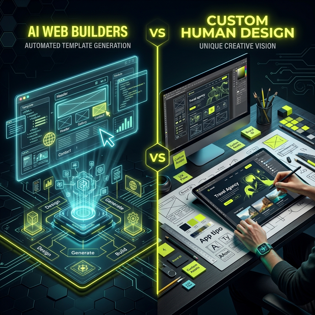 AI Website Builders vs Custom Web Design in 2026: What Small Businesses Really Need